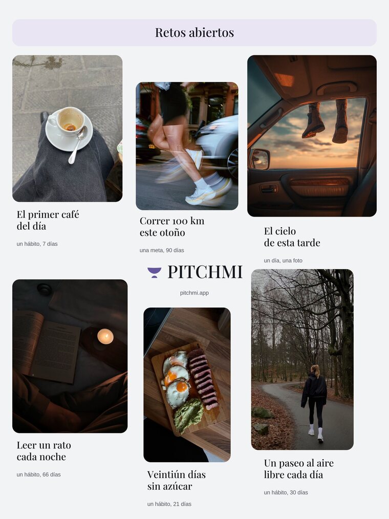 Página «Retos abiertos» del perfil de Instagram